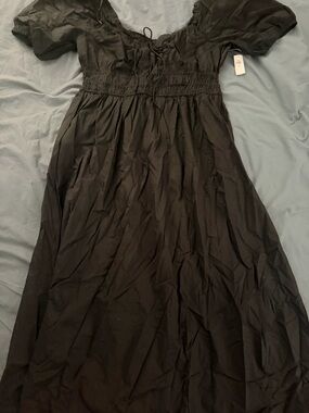 NWT Old Navy Black Maxi Dress with Smocked Waist